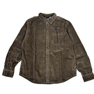 Element Men’s Brown Corduroy Button Down Shirt